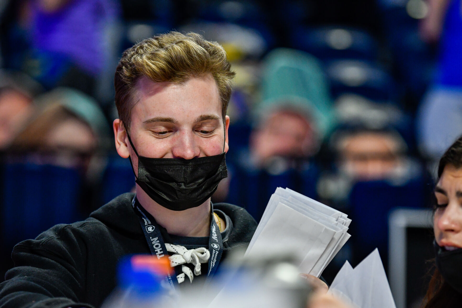 THON 2022, Ben Donovan sorts mail